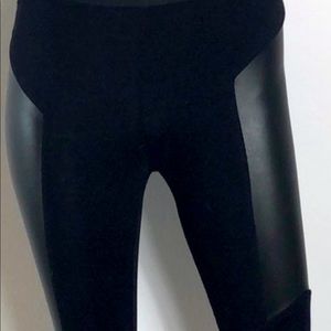 BCBG moto leggings pleather black